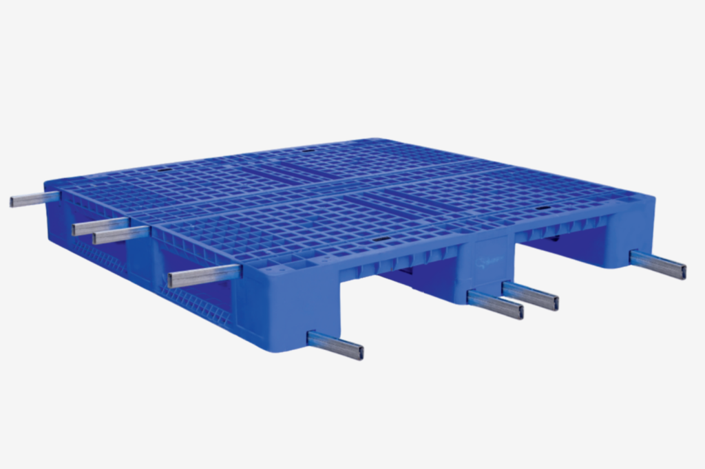 Injection Moulded Perforated Top Pallet: KP12123RS (with Steel bars)