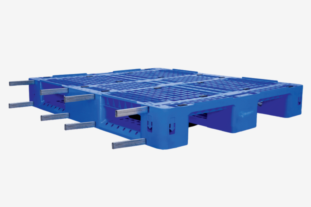 Injection Moulded Perforated Top Pallet: KP12123RS (with Steel bars)
