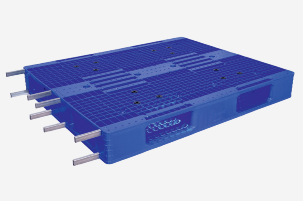 Injection Moulded Perforated Reversible Pallet: KP1210REVS (with steel bars)