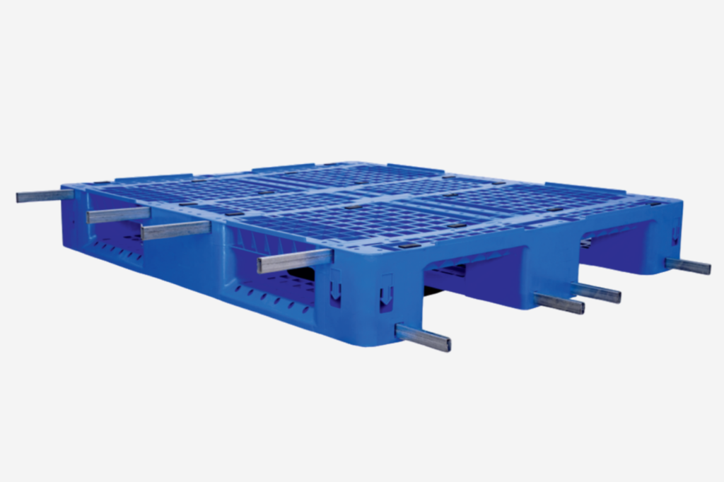 Injection Moulded Perforated Top Pallet: KP12103RS (with steel bars)