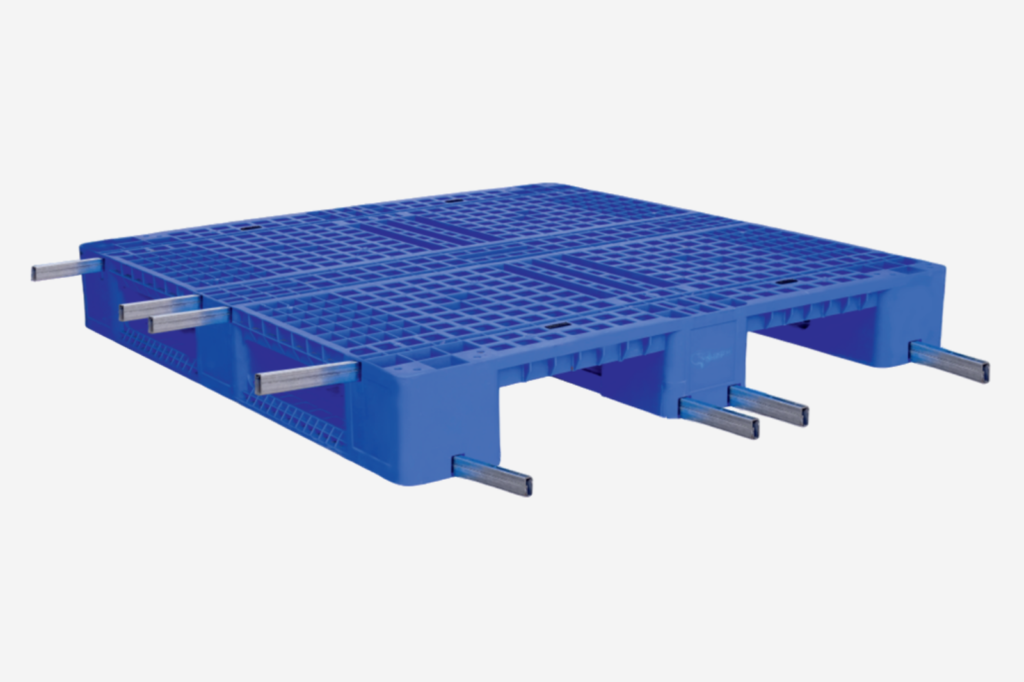 Injection Moulded Perforated Top Pallet: KP12123RS (with Steel bars)