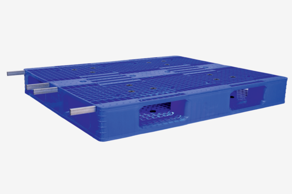 Injection Moulded Perforated Reversible Pallet: KP1210REVS (with steel bars)