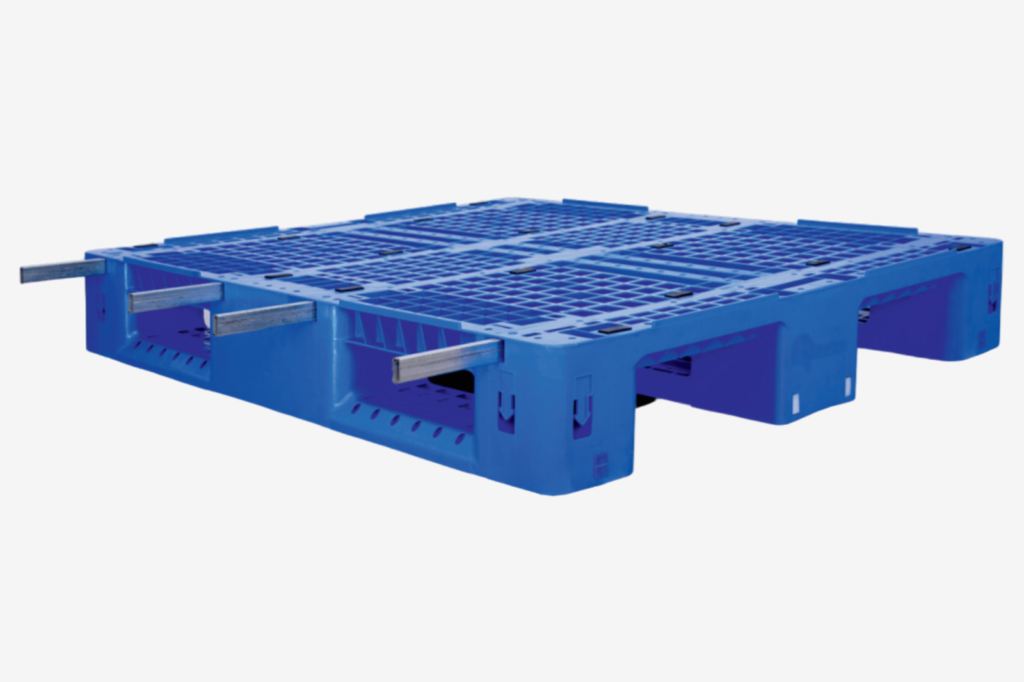 Injection Moulded Perforated Top Pallet: KP12103RS (with steel bars)