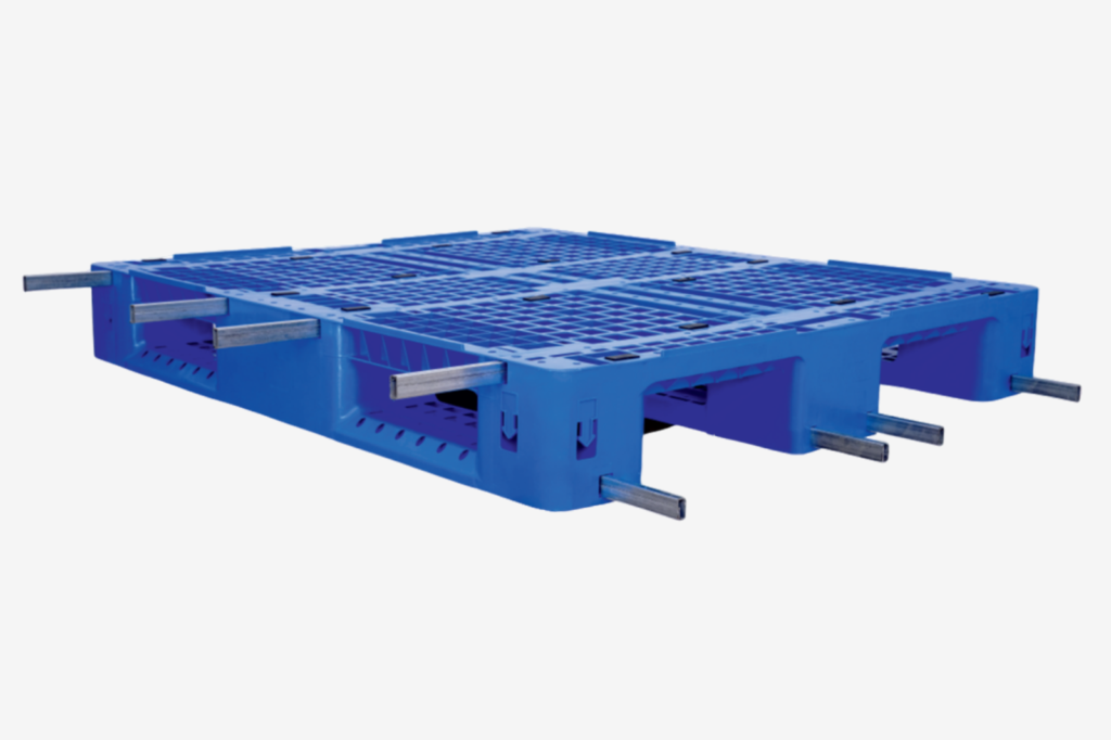 Injection Moulded Perforated Top Pallet: KP12103RS (with steel bars)